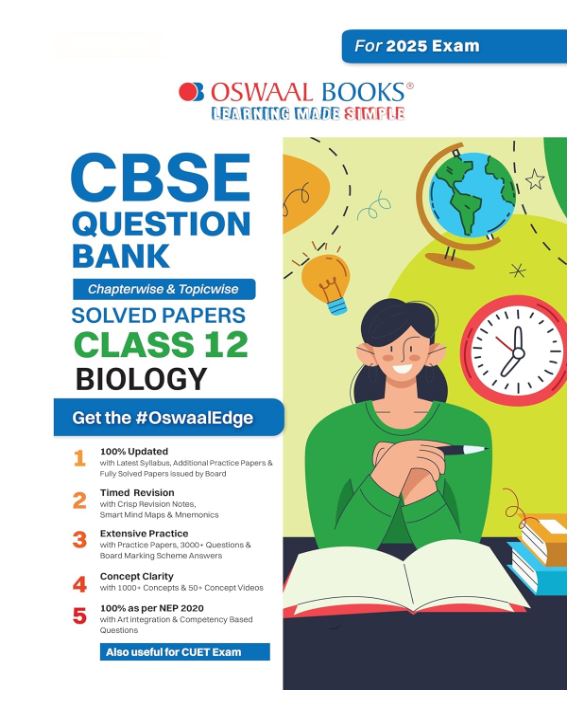 Oswaal CBSE Question Bank Class 12 Biology, Chapterwise and Topicwise Solved Papers For Board Exams 2025 